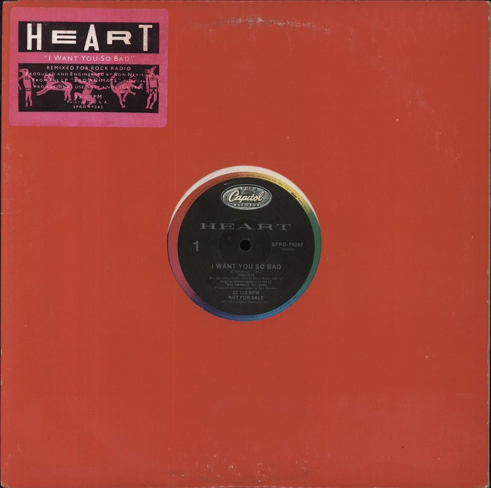 Heart I Want You So Bad US Promo 12" vinyl single (12 inch record / Maxi-single) SPRO-79262