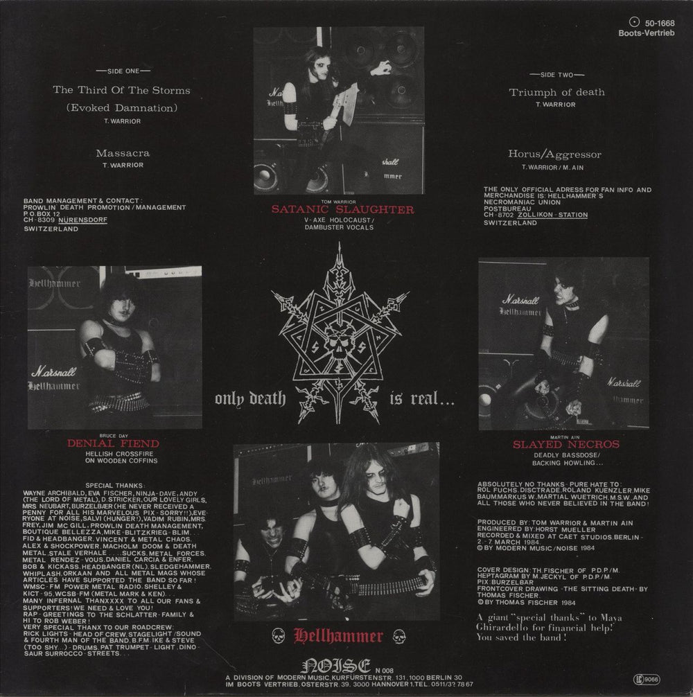 Hellhammer Apocalyptic Raids - 4th German vinyl LP album (LP record)