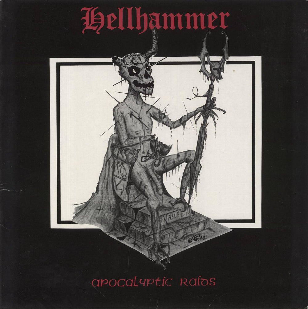 Hellhammer Apocalyptic Raids - 4th German vinyl LP album (LP record) N008