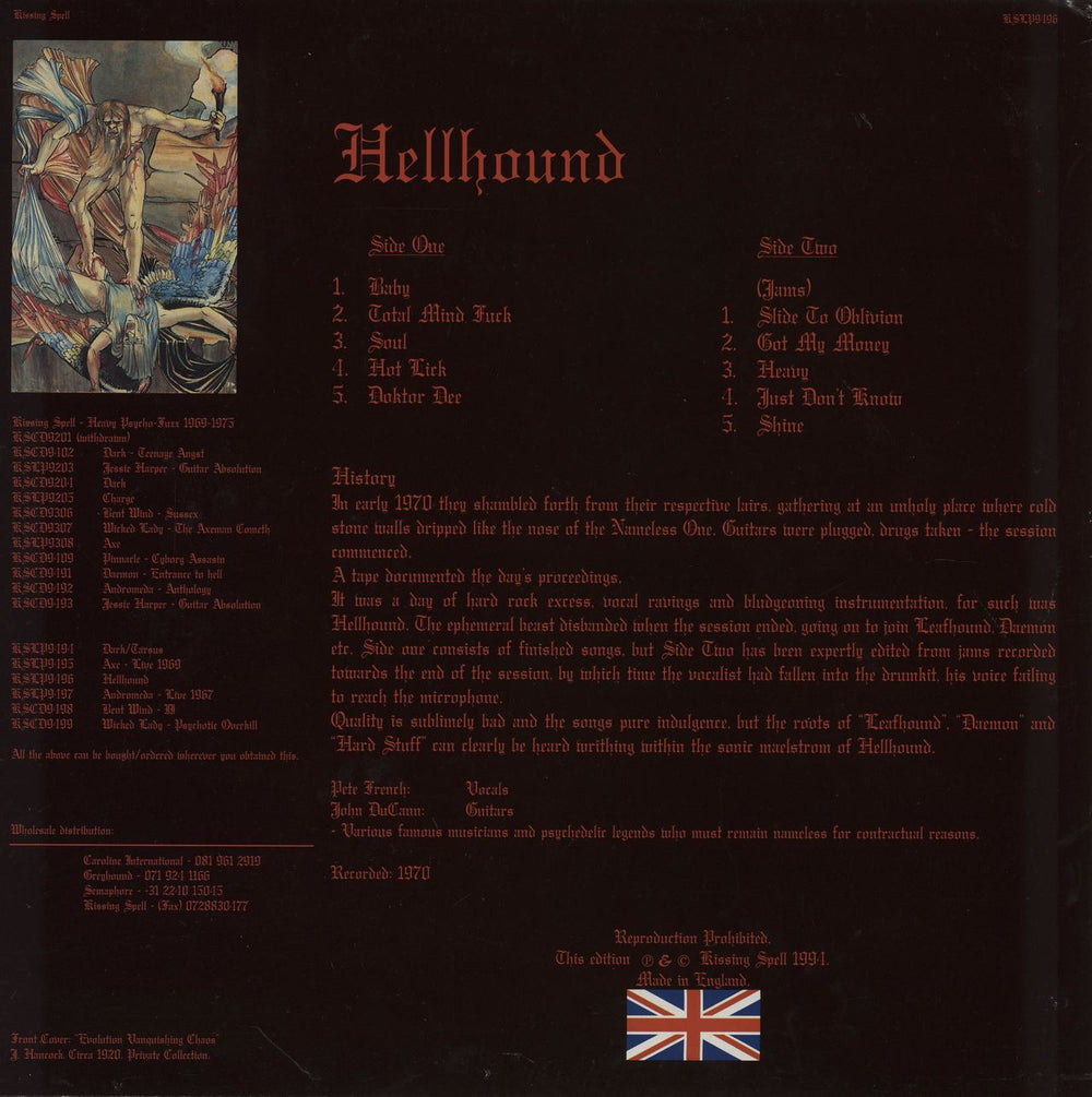 Hellhound Hellhound UK vinyl LP album (LP record)