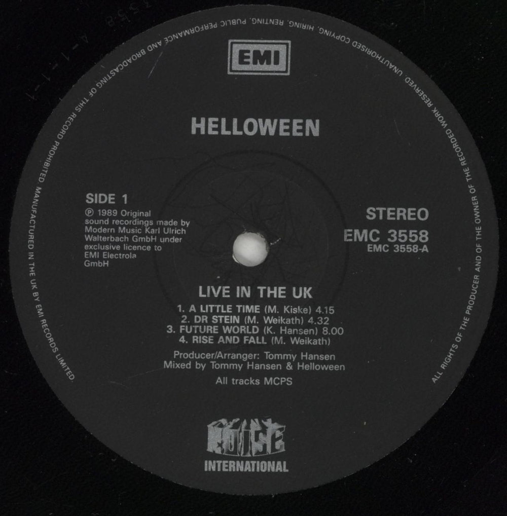 Helloween Live In The UK - VG UK vinyl LP album (LP record) HLOLPLI875527