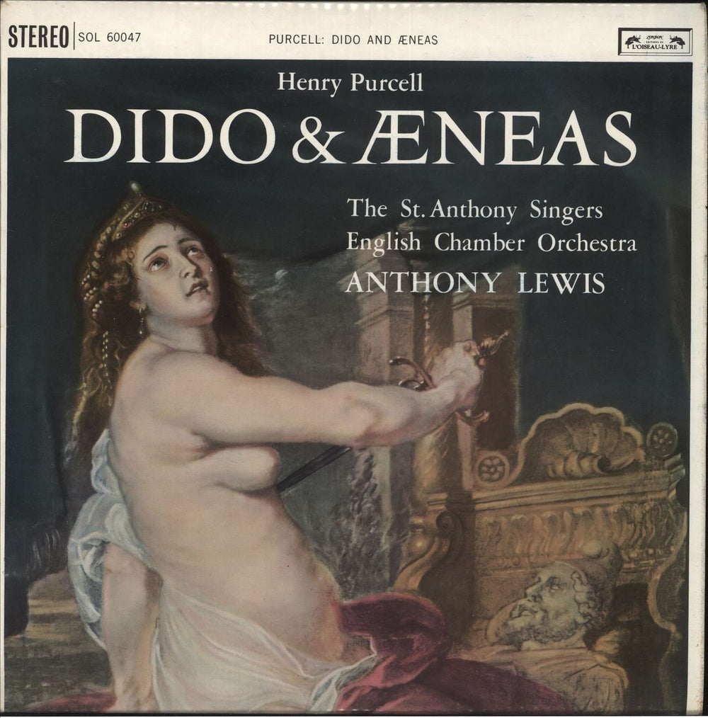 Henry Purcell Dido And Aeneas UK vinyl LP album (LP record) SOL60047