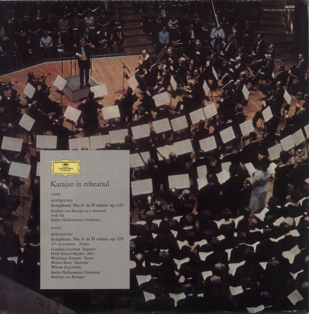 Herbert Von Karajan Karajan In Rehearsal + Insert Austrian vinyl LP album (LP record)