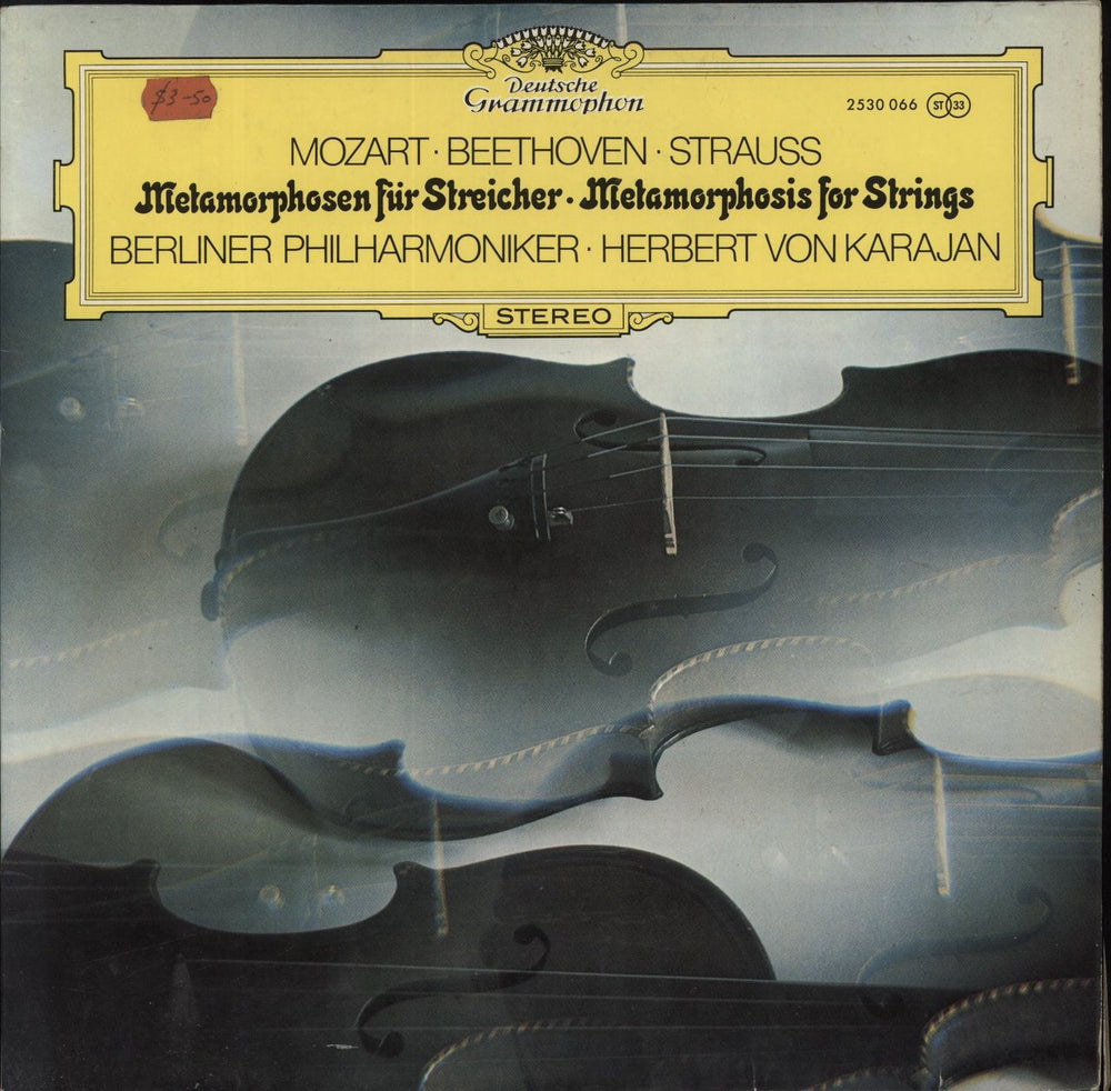 Herbert Von Karajan Mozart / Beethoven / Strauss / Metamorphosis For Strings German vinyl LP album (LP record) 2530066