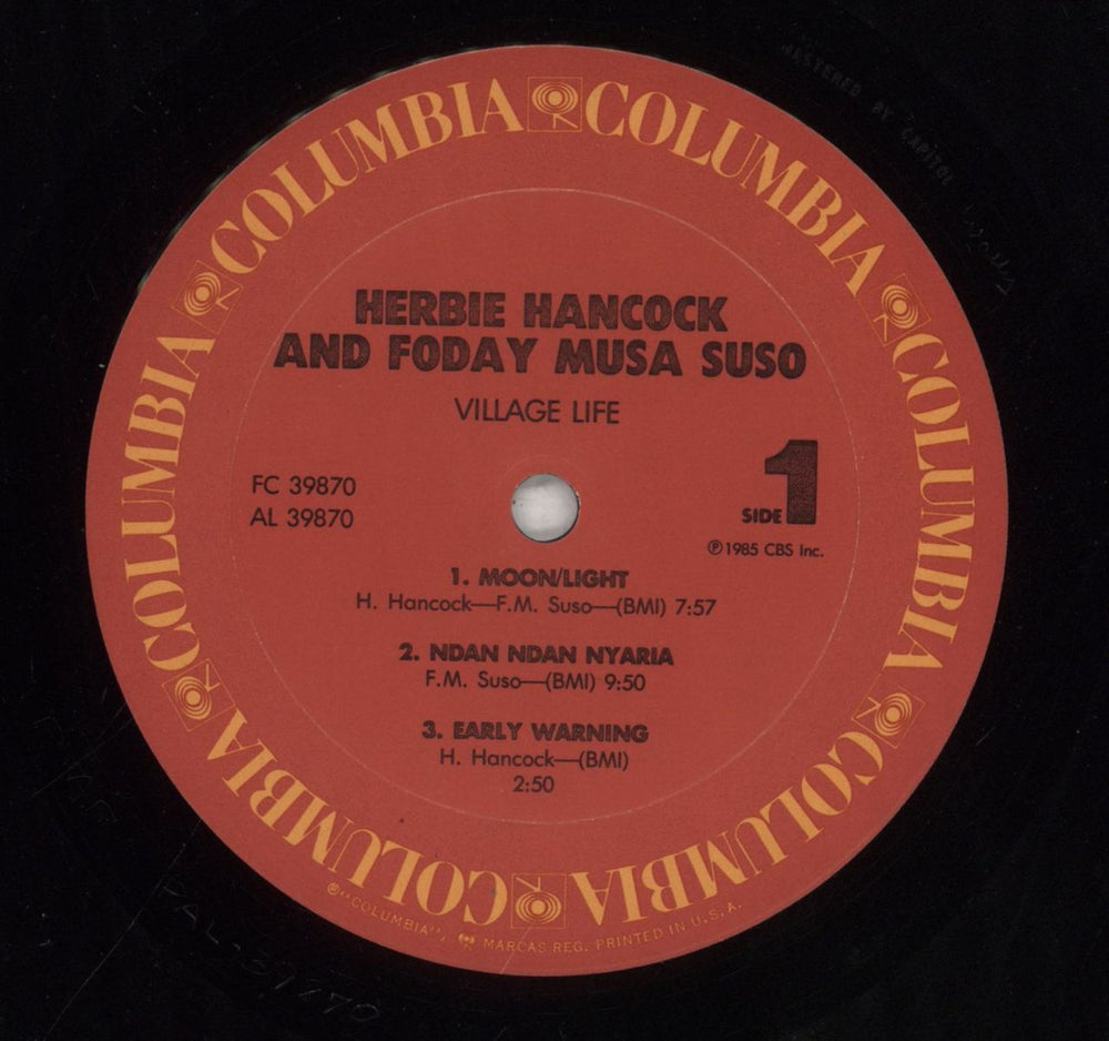 Herbie Hancock Village Life US vinyl LP album (LP record) HHALPVI856371