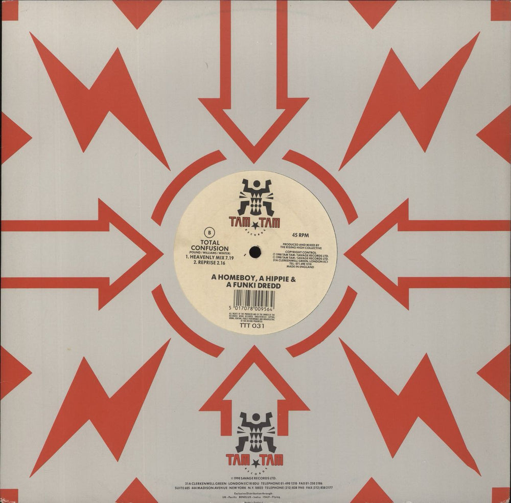 Homeboy, Hippie & Funki Dredd Total Confusion UK 12" vinyl single (12 inch record / Maxi-single) 5017078009564