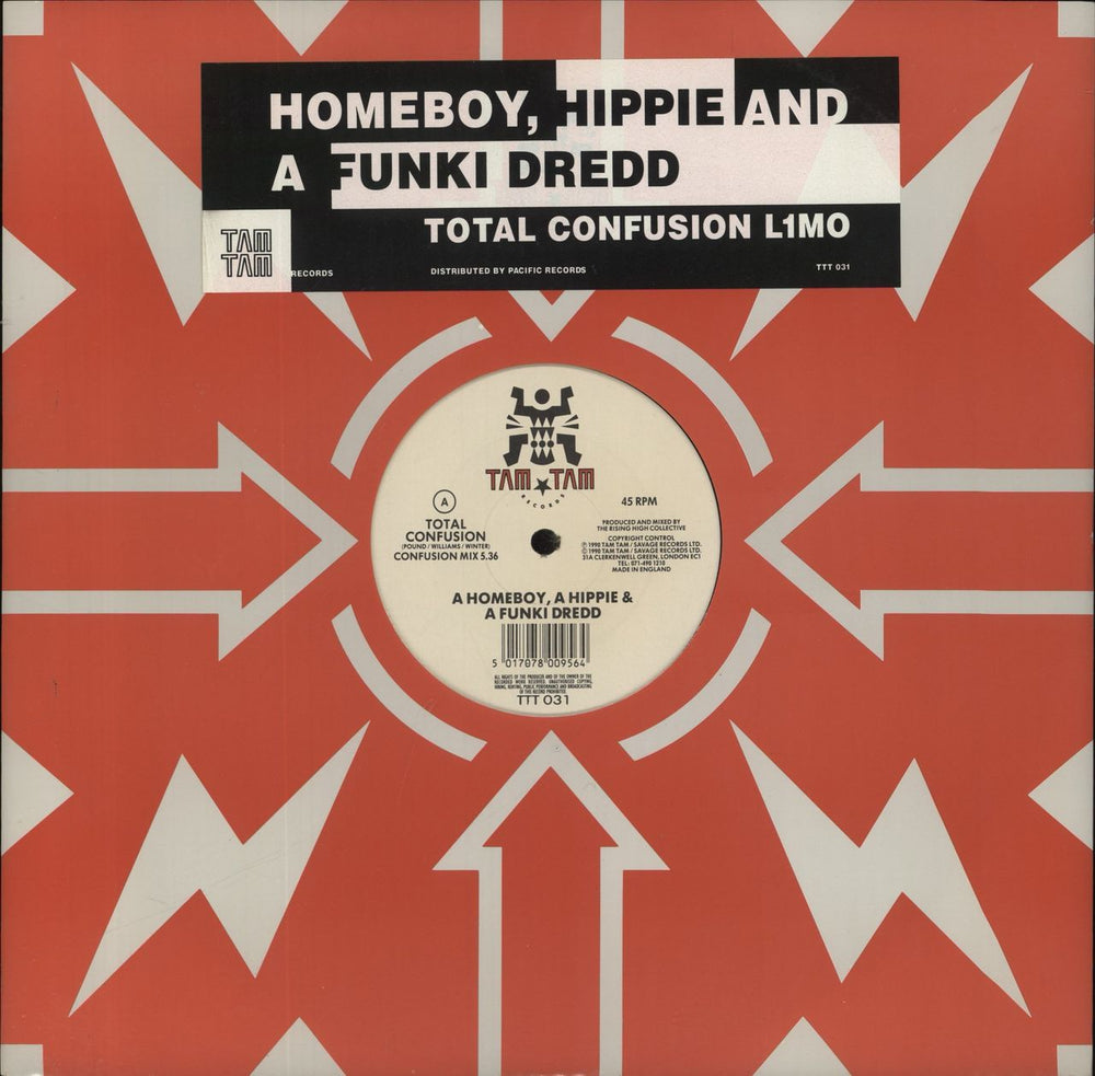 Homeboy, Hippie & Funki Dredd Total Confusion UK 12" vinyl single (12 inch record / Maxi-single) TTT031