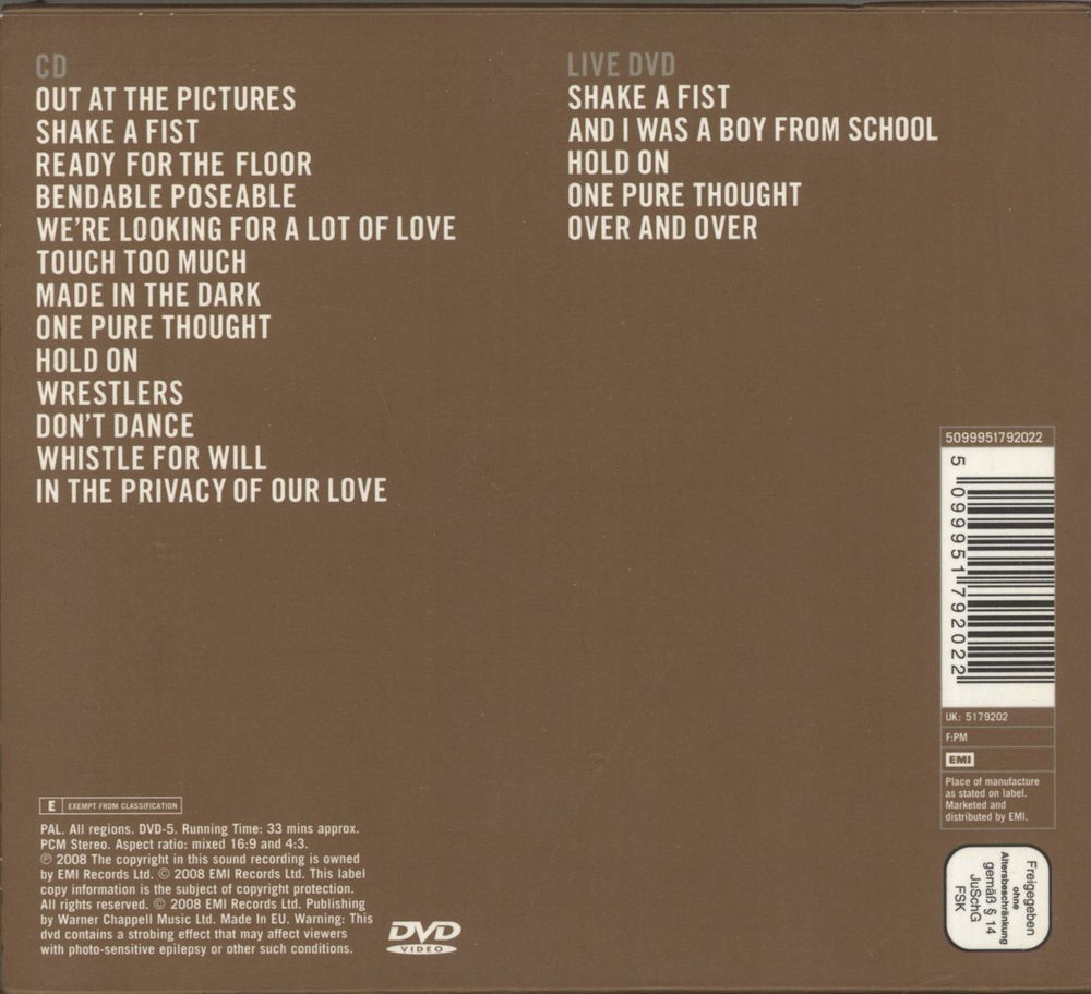 Hot Chip Made In The Dark UK 2-disc CD/DVD set 5099951792022