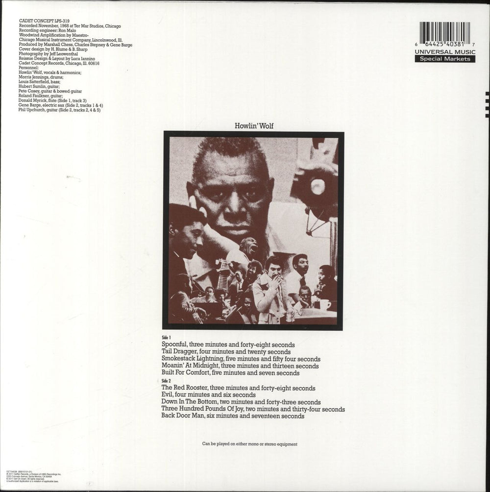 Howlin' Wolf The Howlin' Wolf Album - 180 Gram Vinyl US vinyl LP album (LP record) 664425403817