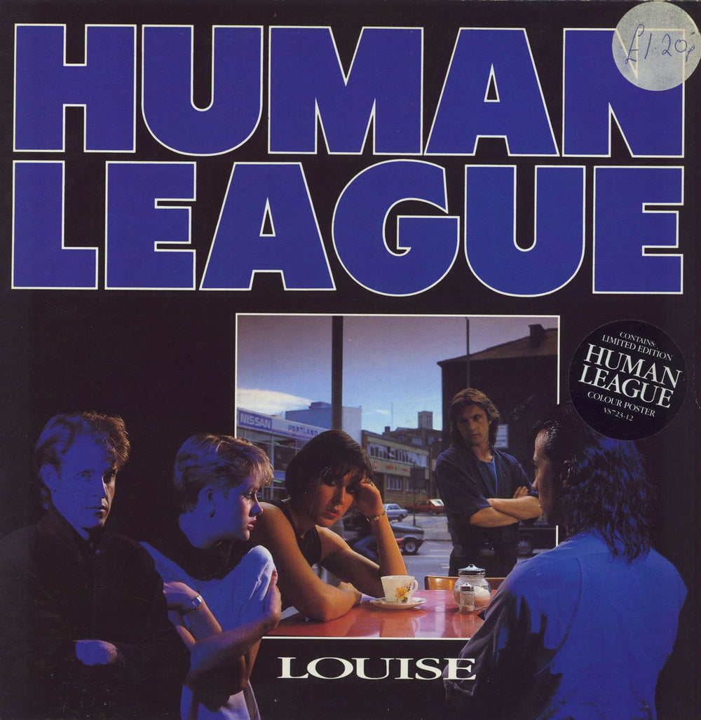 Human League Louise + Poster UK 12" vinyl single (12 inch record / Maxi-single) VS723-12