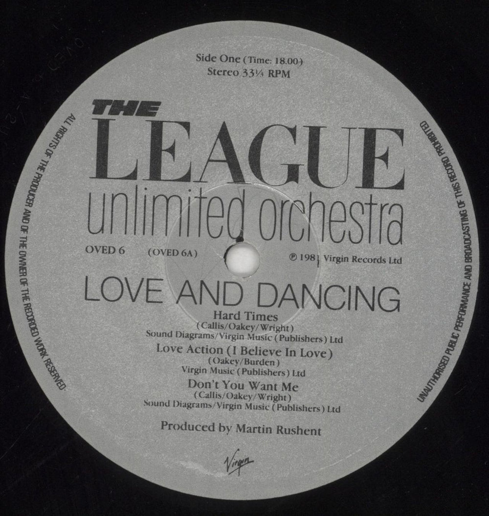 Human League Love And Dancing UK vinyl LP album (LP record) HUMLPLO73575