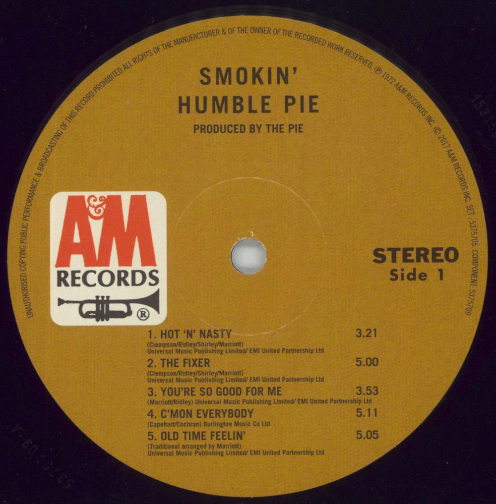 Humble Pie Smokin' UK vinyl LP album (LP record) HMBLPSM851247