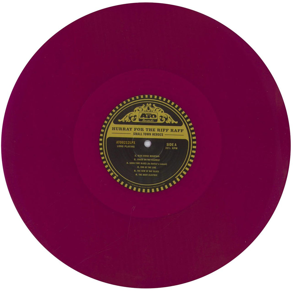 Hurray For The Riff Raff Small Town Heroes - Purple Vinyl UK vinyl LP album (LP record) 019LPSM835197