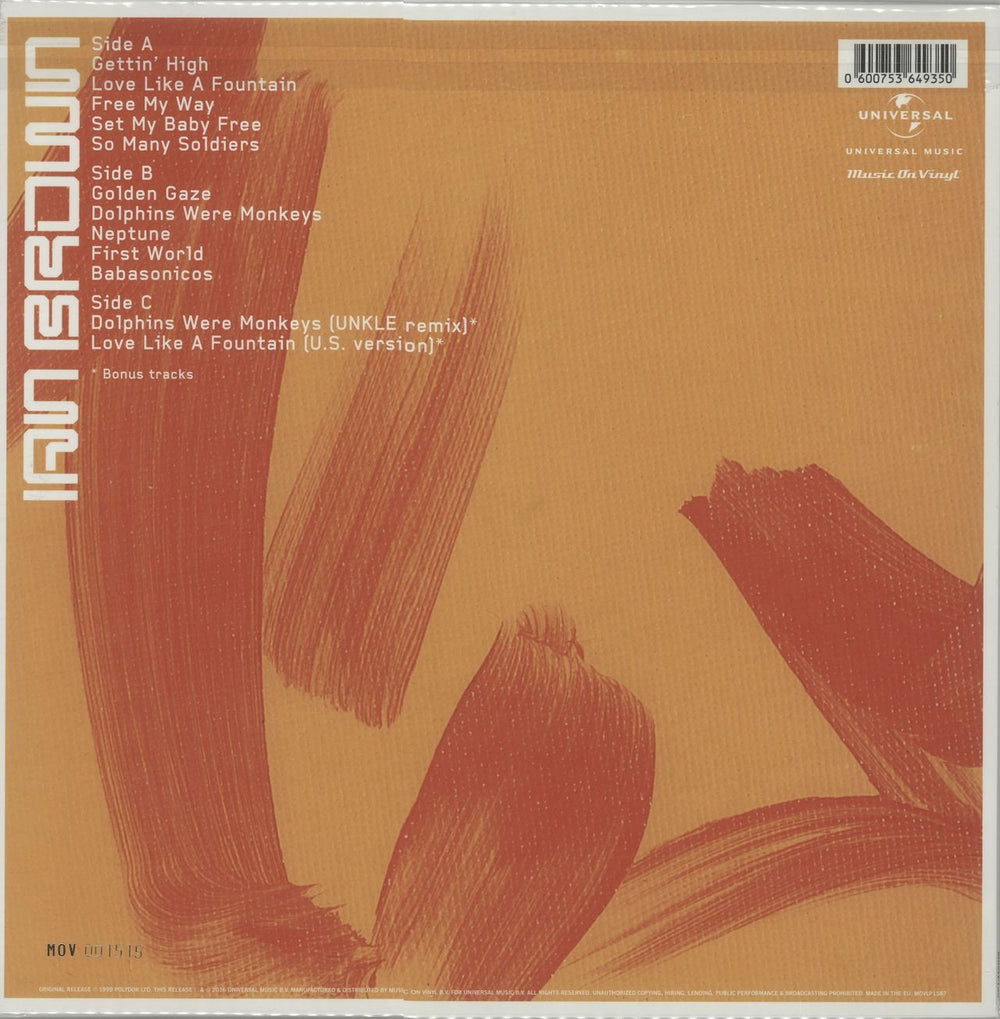 Ian Brown Golden Greats - 180gm Gold Vinyl + Numbered Sleeve UK 2-LP vinyl record set (Double LP Album) IBR2LGO657039