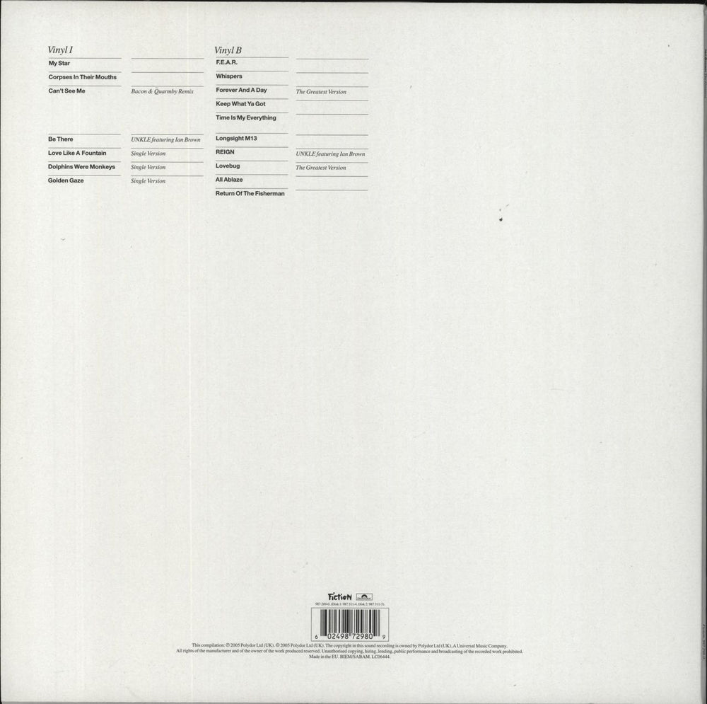 Ian Brown The Greatest UK 2-LP vinyl record set (Double LP Album) 602498729809