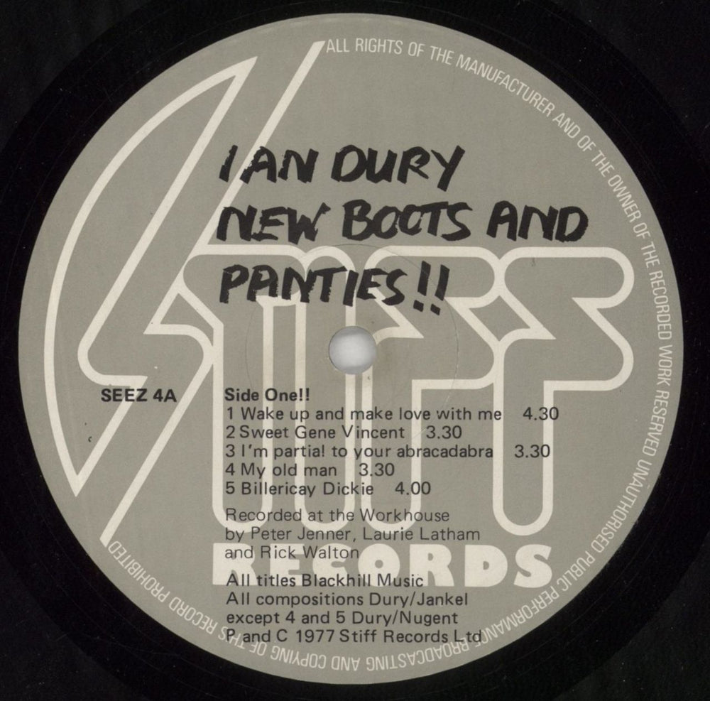 Ian Dury New Boots And Panties - EX UK vinyl LP album (LP record) INDLPNE549746