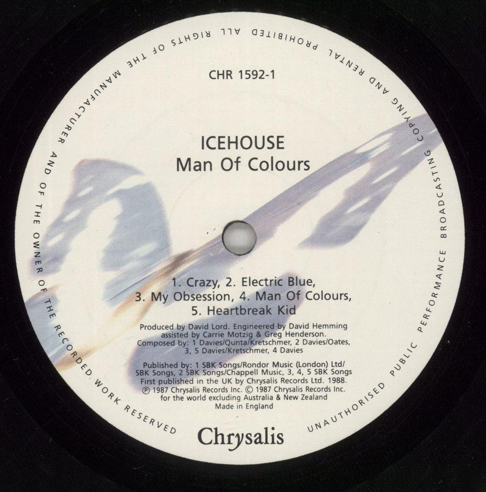 Icehouse Man Of Colours - Price Stickered UK vinyl LP album (LP record) ICELPMA869652