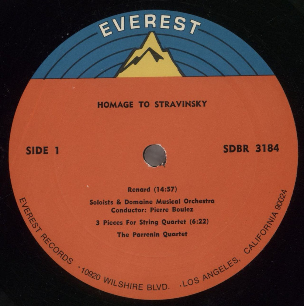 Igor Stravinsky Homage To Stravinsky US vinyl LP album (LP record) S0ULPHO857334