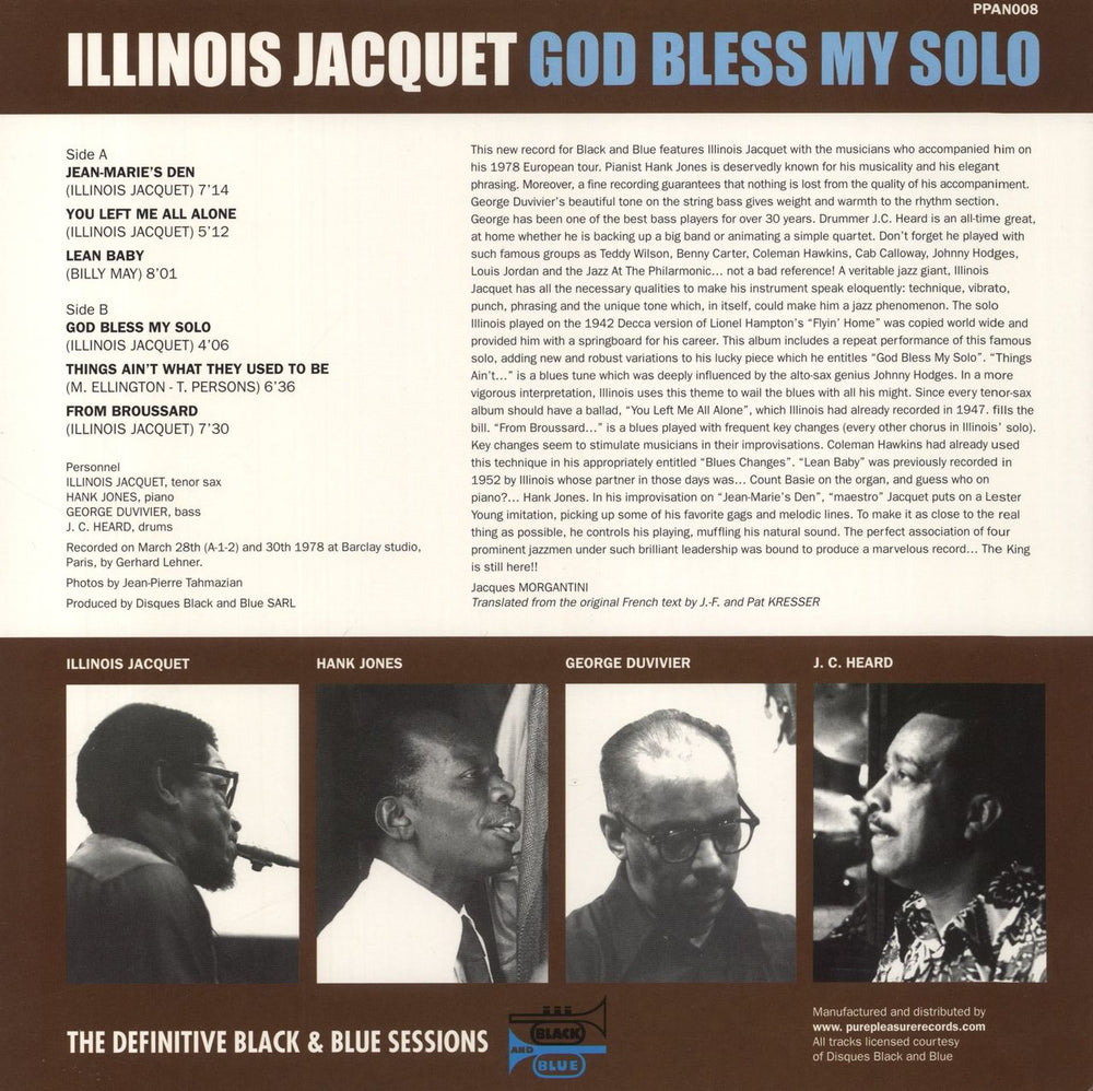 Illinois Jacquet God Bless My Solo - 180gm French vinyl LP album (LP record) 5060149620663