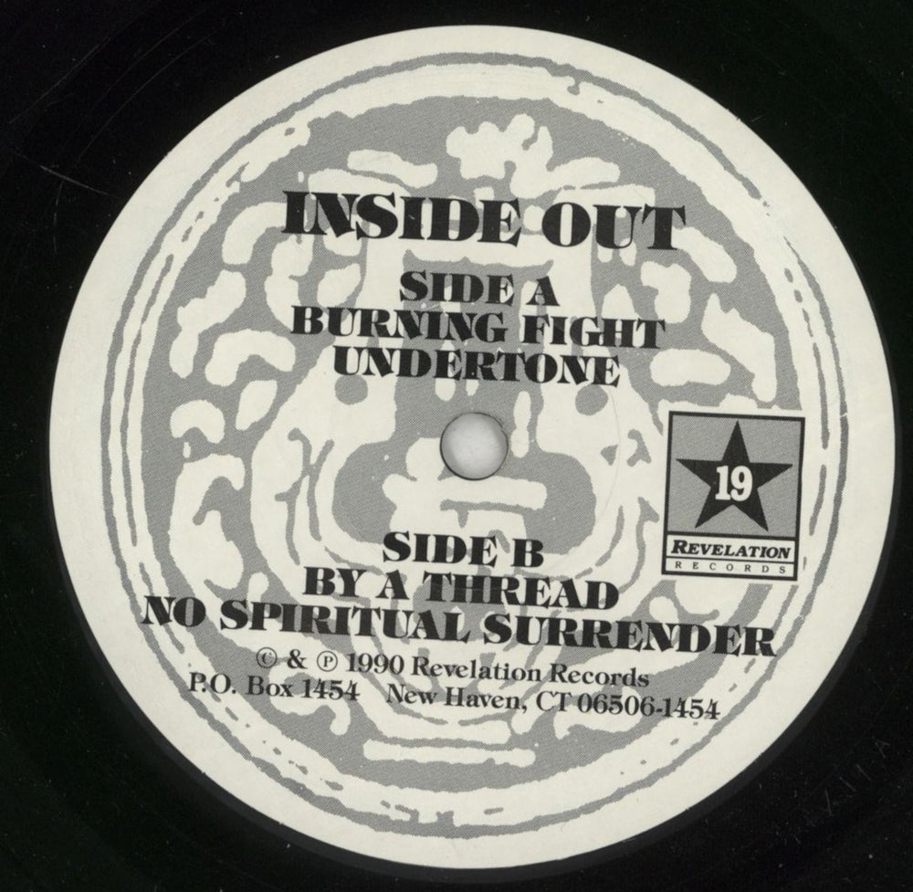 Inside Out No Spiritual Surrender - Black Vinyl - EX US 7" vinyl single (7 inch record / 45) IP307NO869294