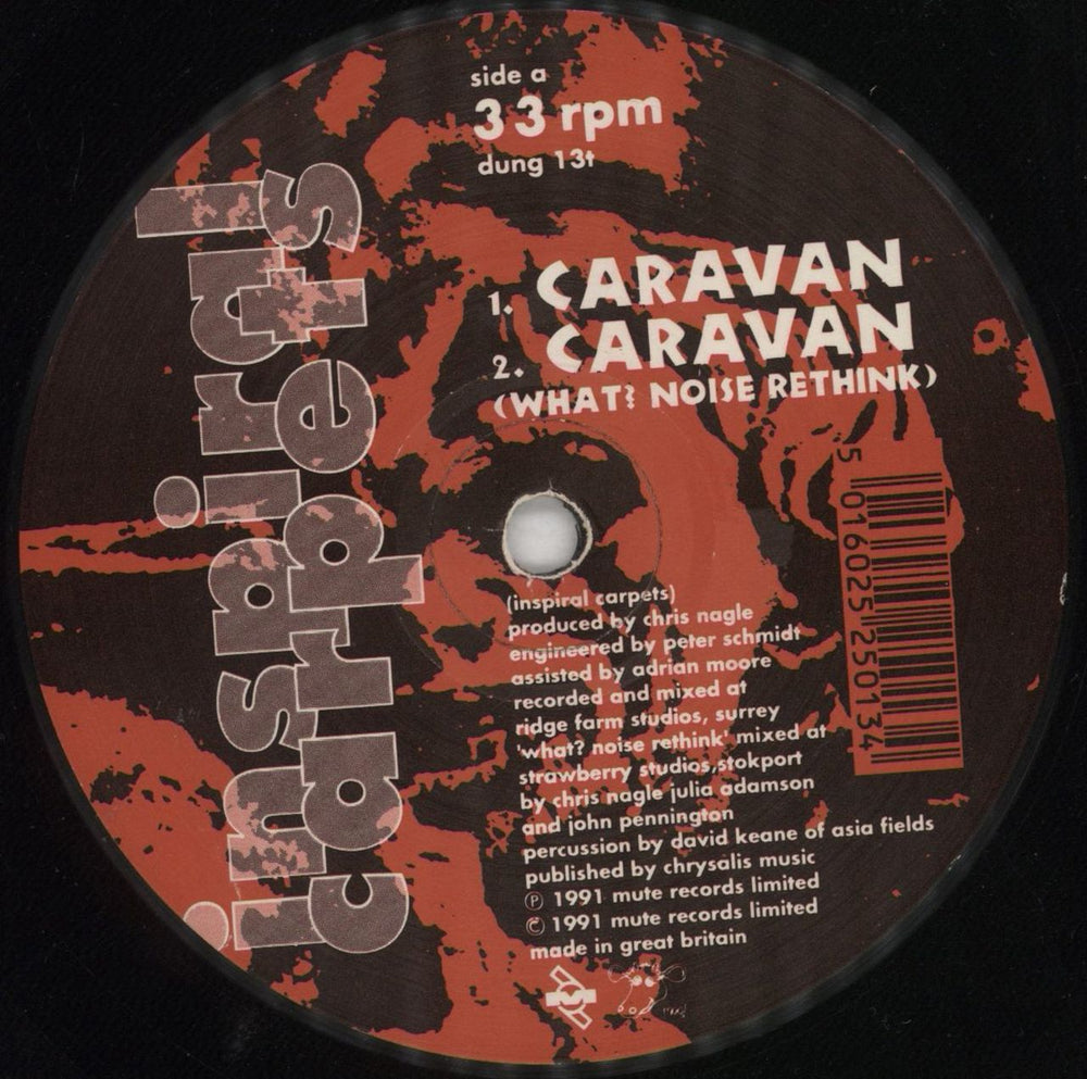 Inspiral Carpets Caravan UK 12" vinyl single (12 inch record / Maxi-single) INS12CA174404