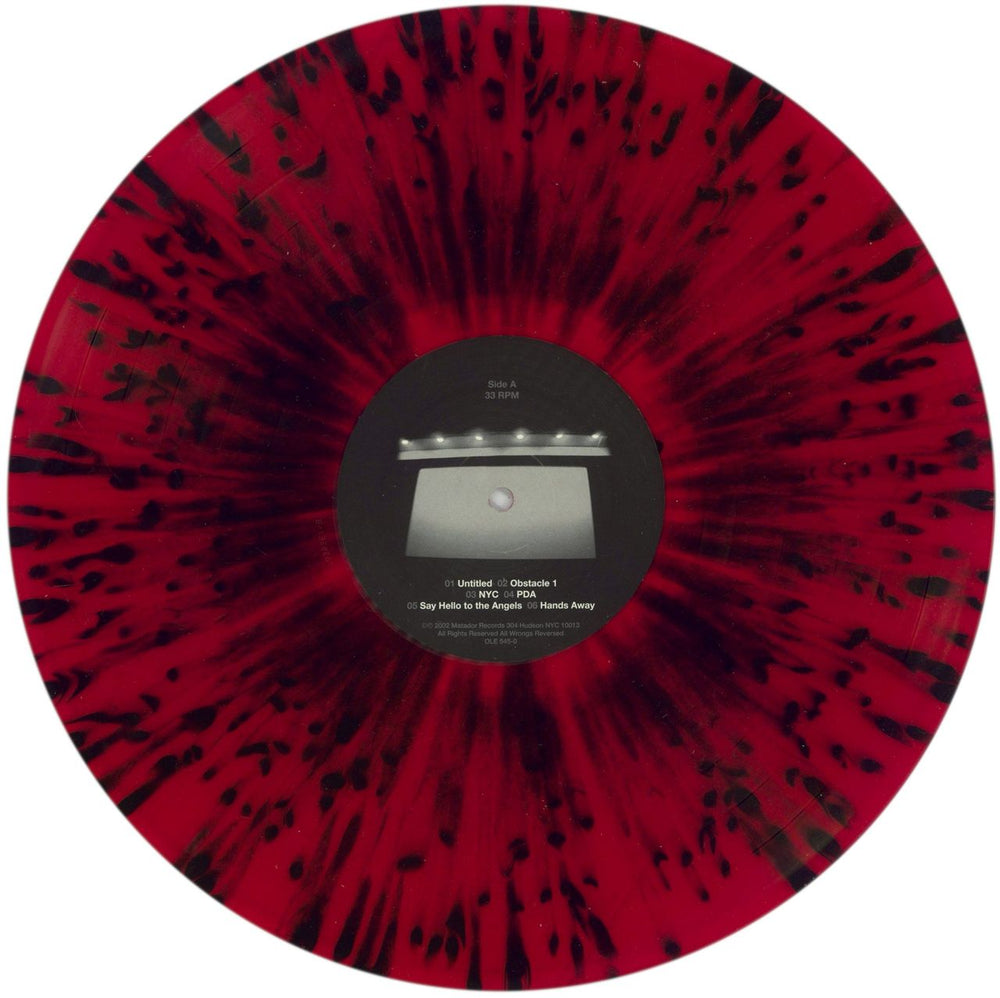 Interpol Turn On The Bright Lights - Red Translucent with Black Splatter Vinyl US vinyl LP album (LP record) ITPLPTU869843