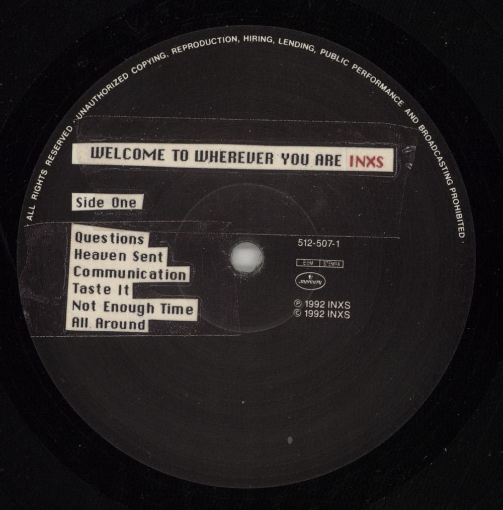 Inxs Welcome To Wherever You Are - EX UK vinyl LP album (LP record) INXLPWE869740