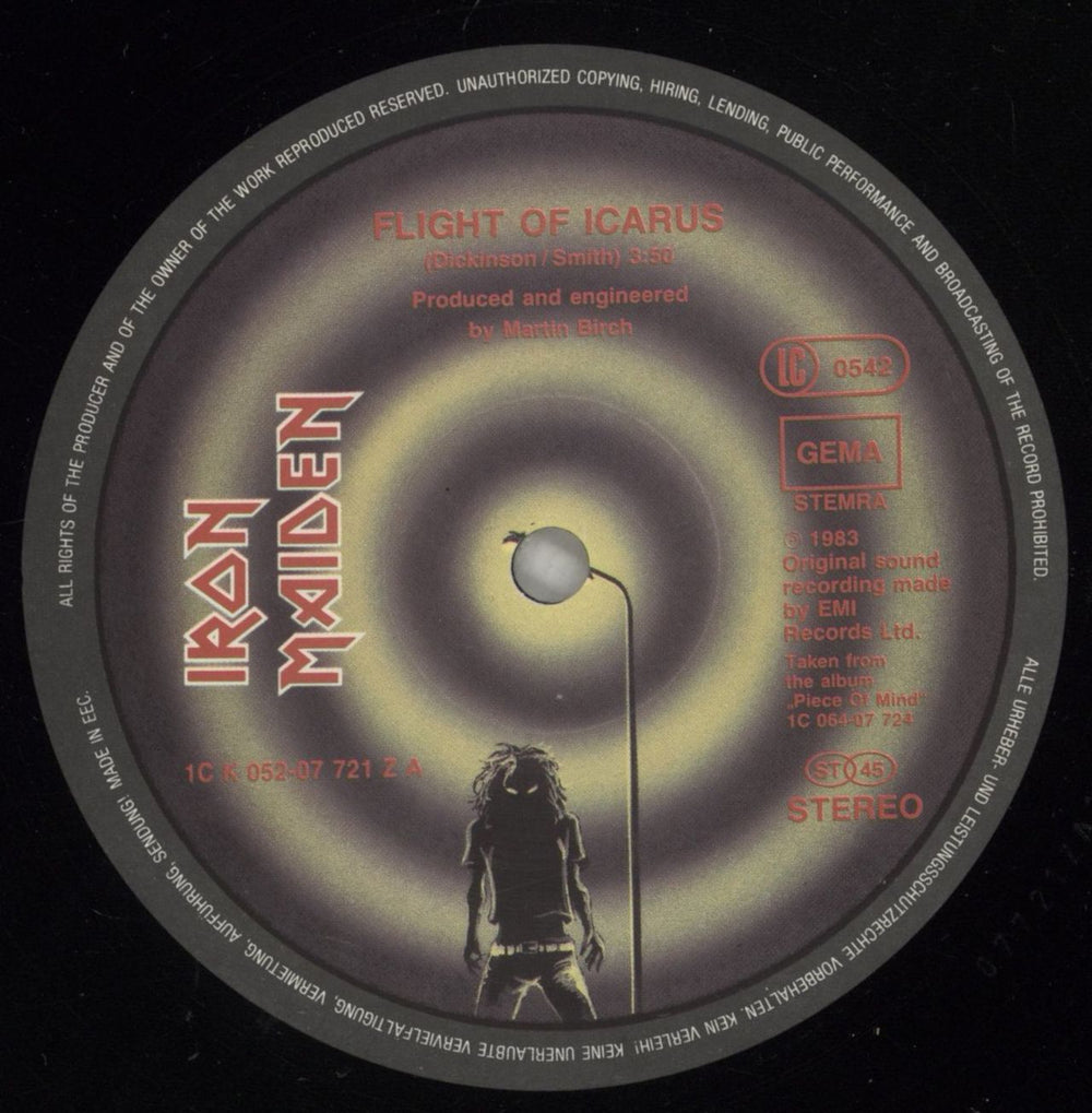 Iron Maiden Flight Of Icarus German 12" vinyl single (12 inch record / Maxi-single) IRO12FL602832
