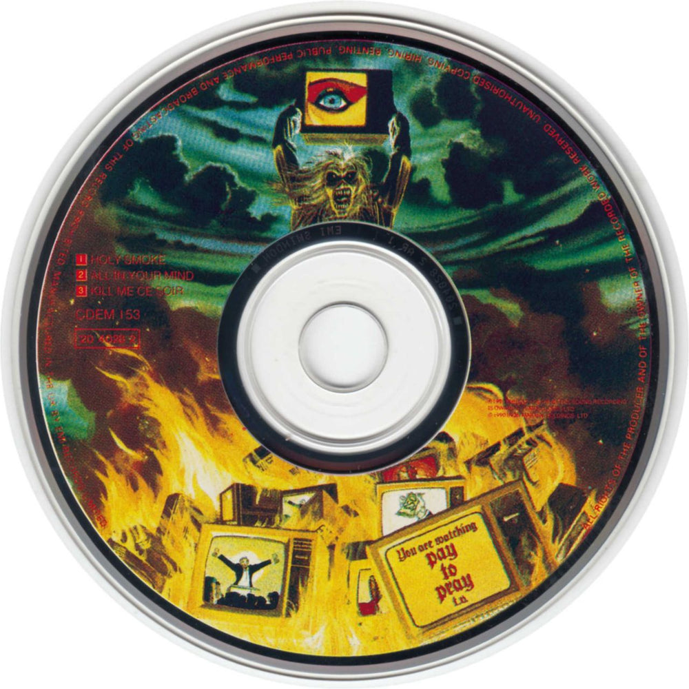 Iron Maiden Holy Smoke UK CD single (CD5 / 5") IROC5HO41216