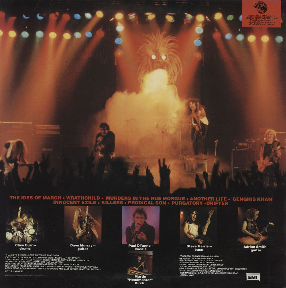 Iron Maiden Killers - Red Vinyl Czech vinyl LP album (LP record)