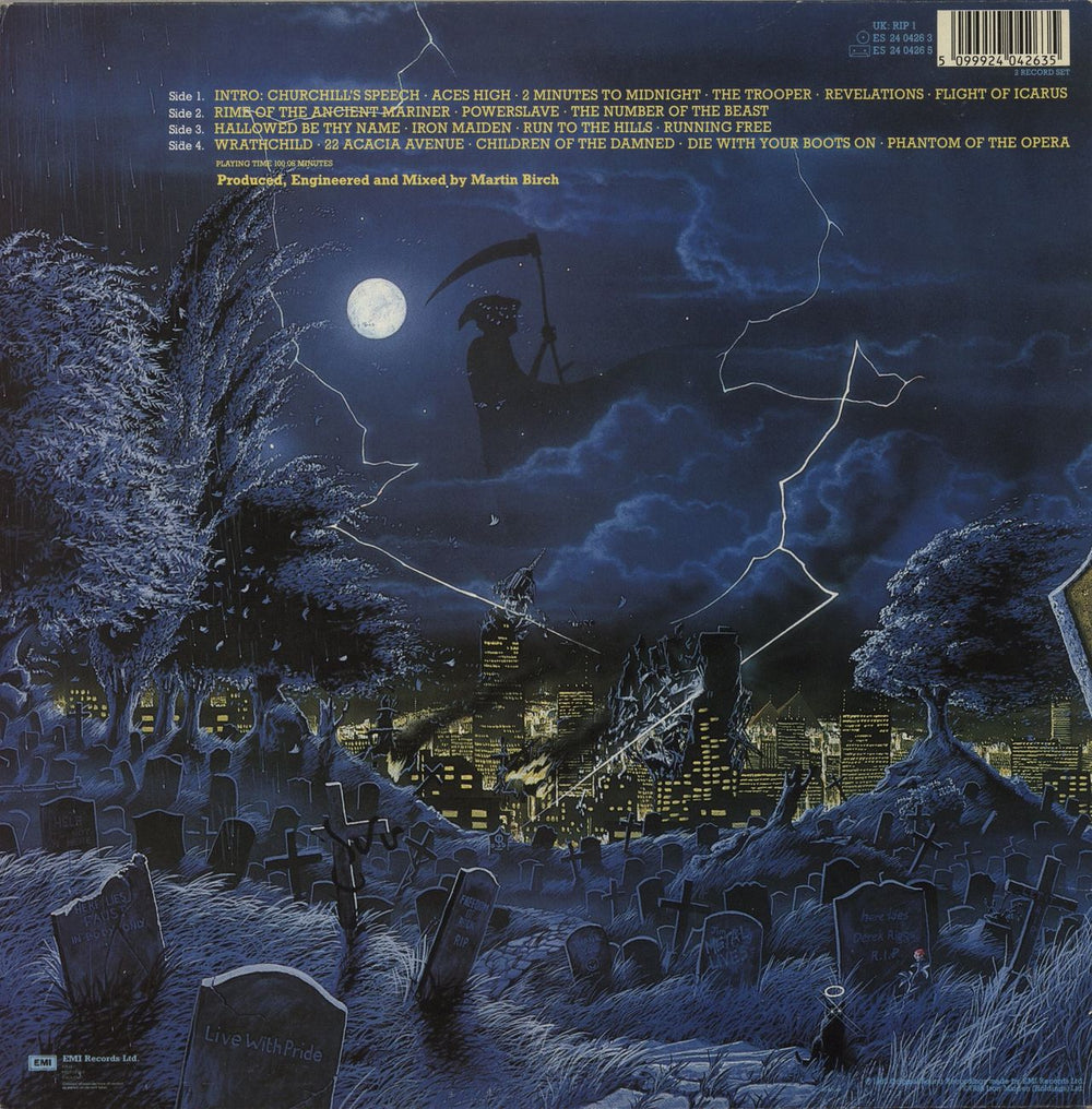 Iron Maiden Live After Death + Booklet & Merch Insert - VG UK 2-LP vinyl record set (Double LP Album) 5099924042635
