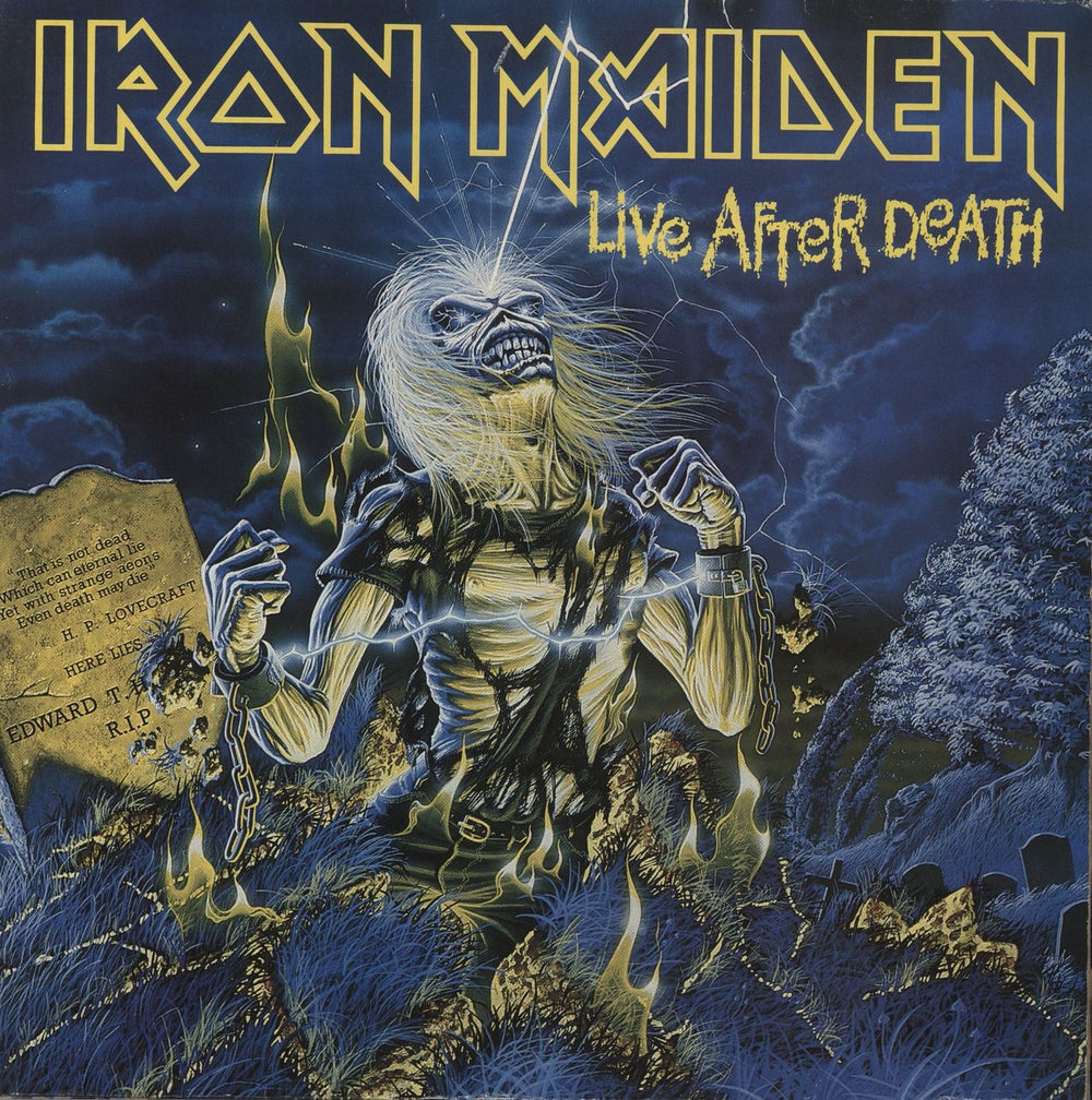 Iron Maiden Live After Death - VG UK 2-LP vinyl record set (Double LP Album) RIP1