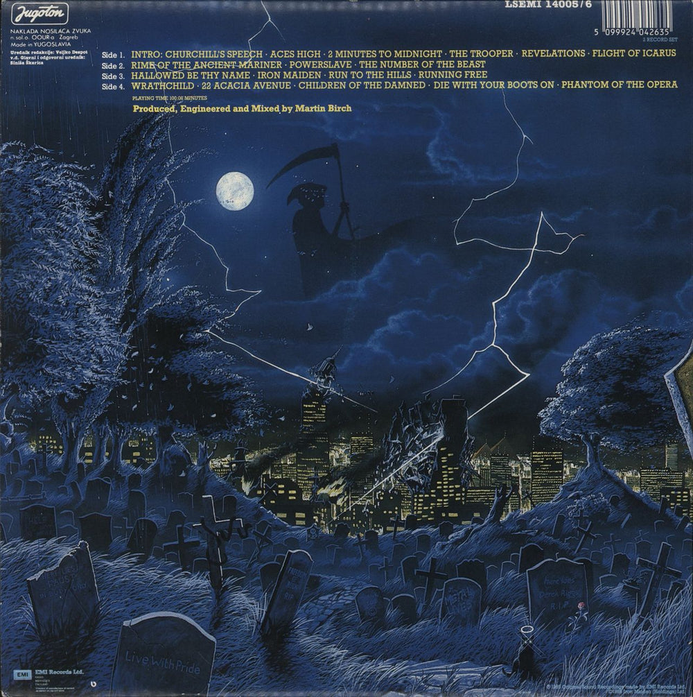 Iron Maiden Live After Death Yugoslavian 2-LP vinyl record set (Double LP Album) 5099924042635