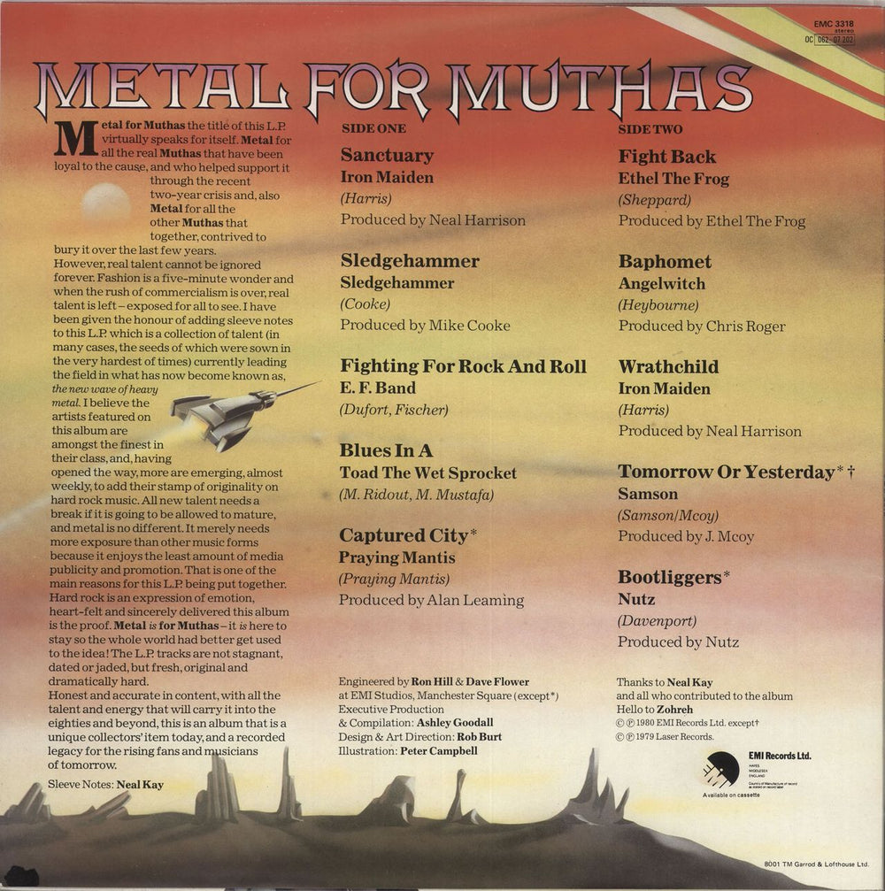 Iron Maiden Metal For Muthas UK vinyl LP album (LP record)