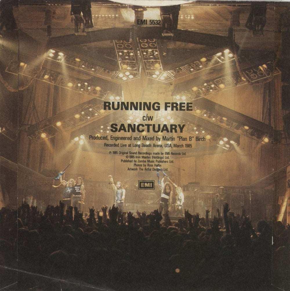 Iron Maiden Running Free - Inj UK 7" vinyl single (7 inch record / 45)