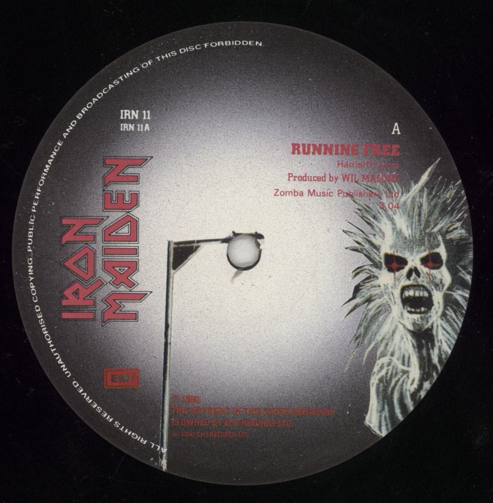 Iron Maiden Running Free / Sanctuary UK 12" vinyl single (12 inch record / Maxi-single) IRO12RU00742