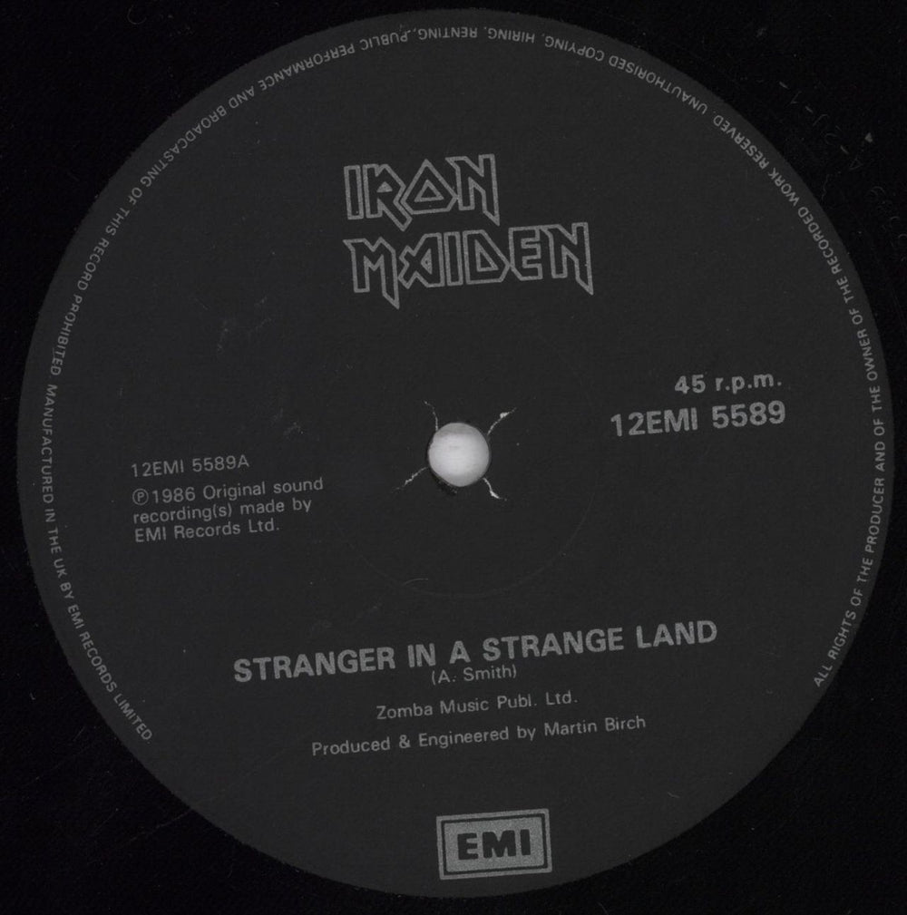 Iron Maiden Stranger In A Strange Land UK 12" vinyl single (12 inch record / Maxi-single) IRO12ST00727