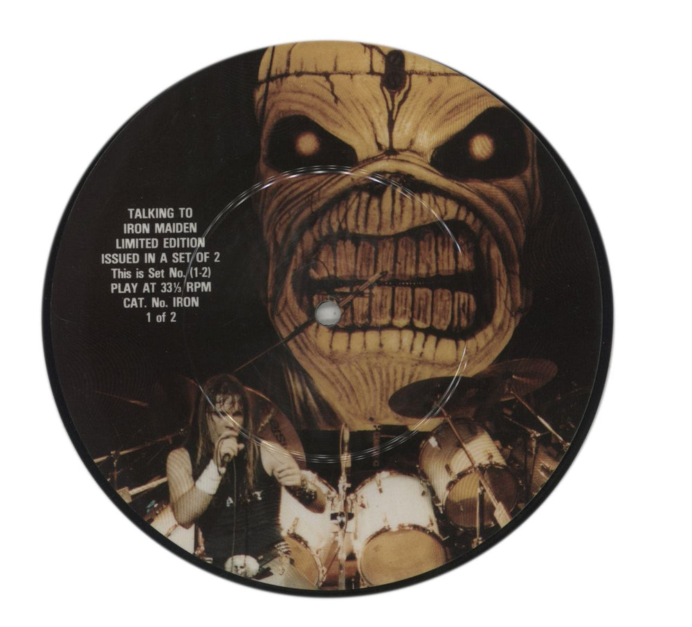 Iron Maiden Talking To Iron Maiden UK 7" vinyl picture disc (7 inch picture disc single) IRO7PTA01463