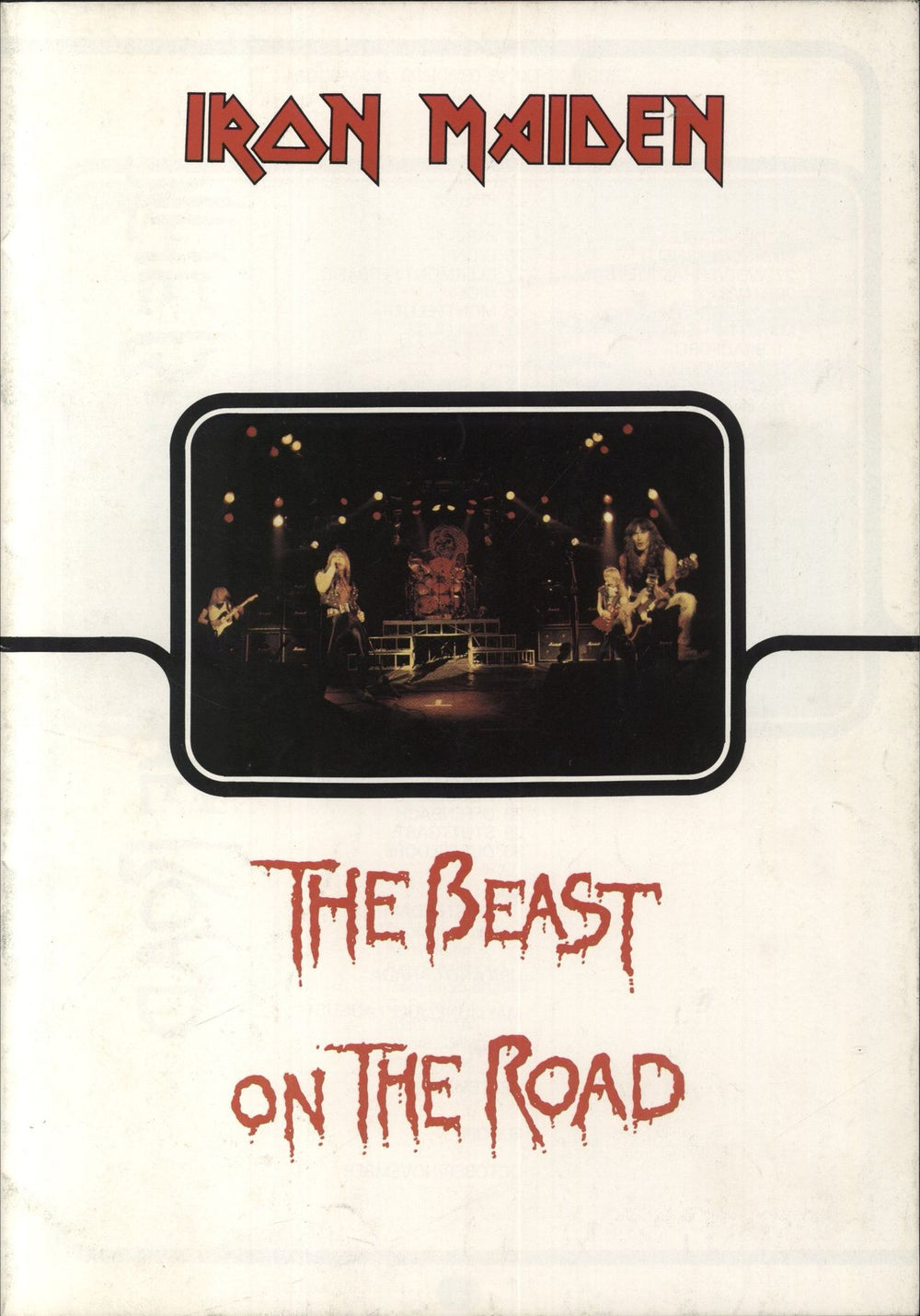 Iron Maiden The Beast On The Road - EX UK tour programme TOUR PROGRAMME