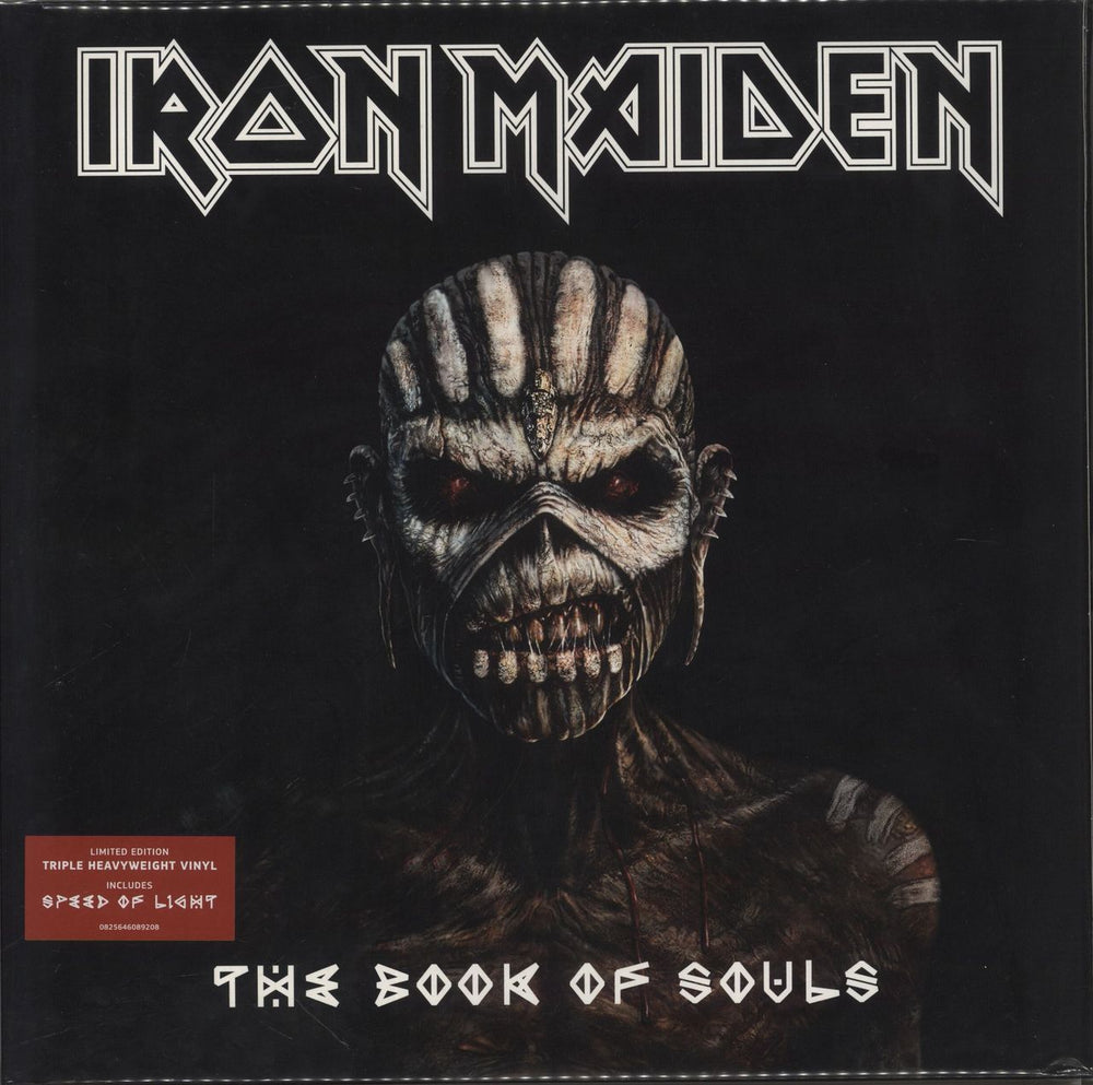 Iron Maiden The Book Of Souls UK 3-LP vinyl record set (Triple LP Album) 0825646089208