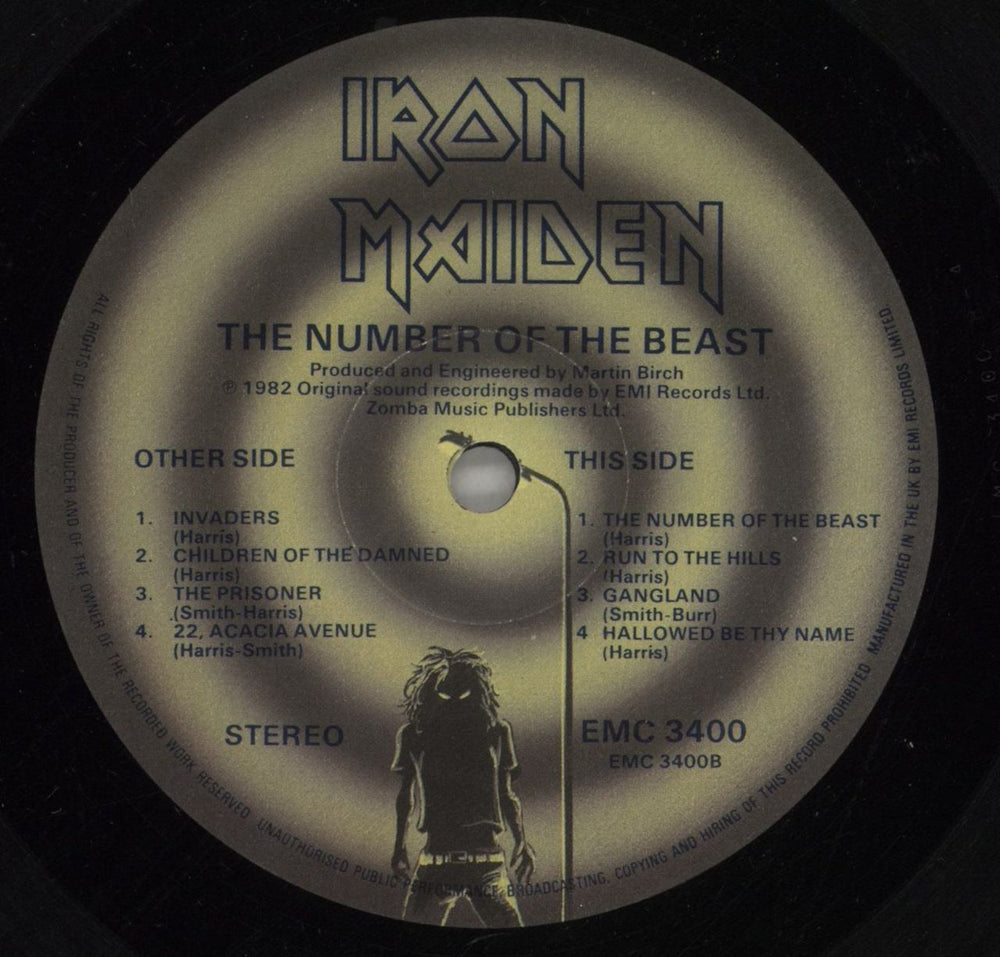 Iron Maiden The Number Of The Beast - 1st - VG UK vinyl LP album (LP record) IROLPTH879918