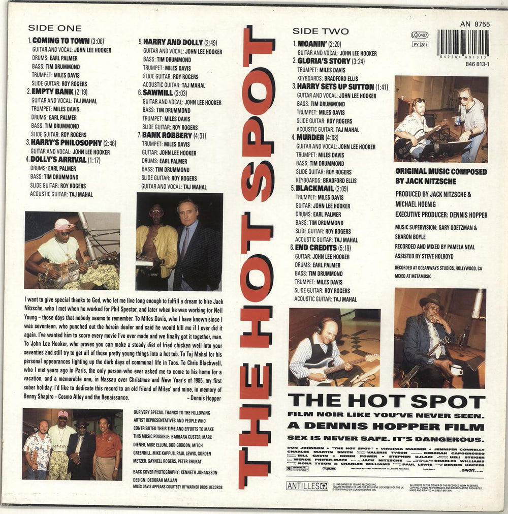 Jack Nitzsche The Hot Spot UK vinyl LP album (LP record) 042284681315