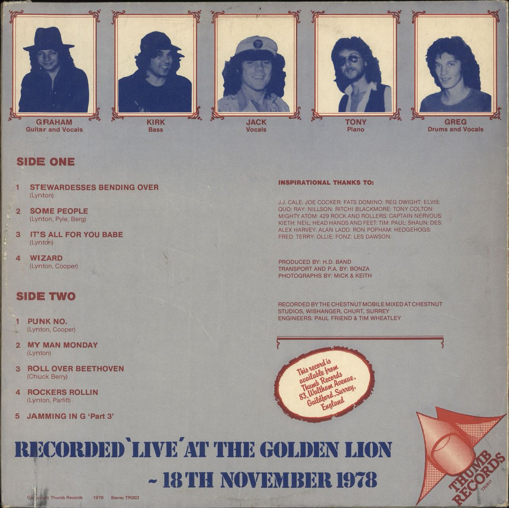 Jackie Lynton Till We're Blue In The Face UK vinyl LP album (LP record)