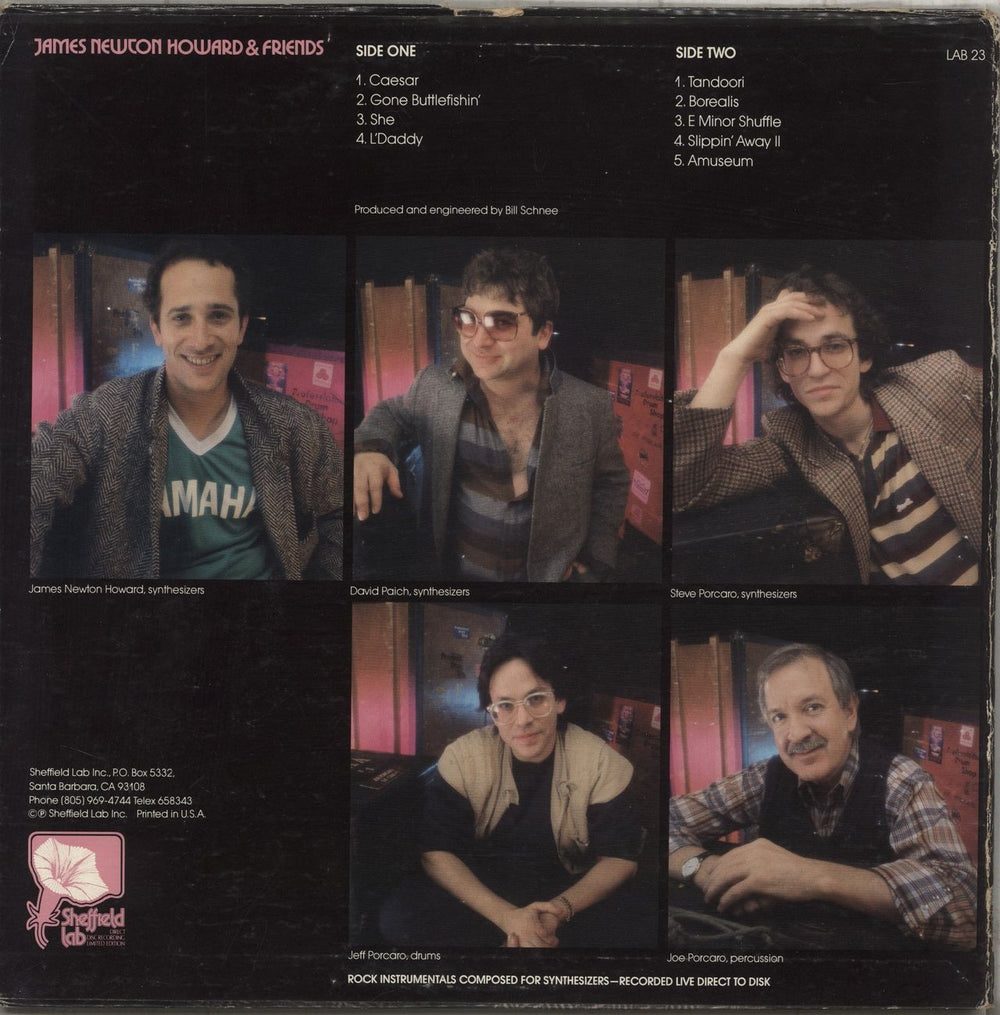 James Newton Howard James Newton Howard & Friends - Direct Disc Recording - VG US vinyl LP album (LP record)