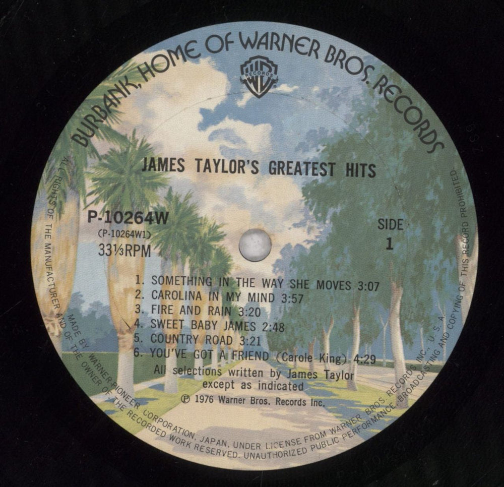 James Taylor Greatest Hits Japanese vinyl LP album (LP record) JTYLPGR306709