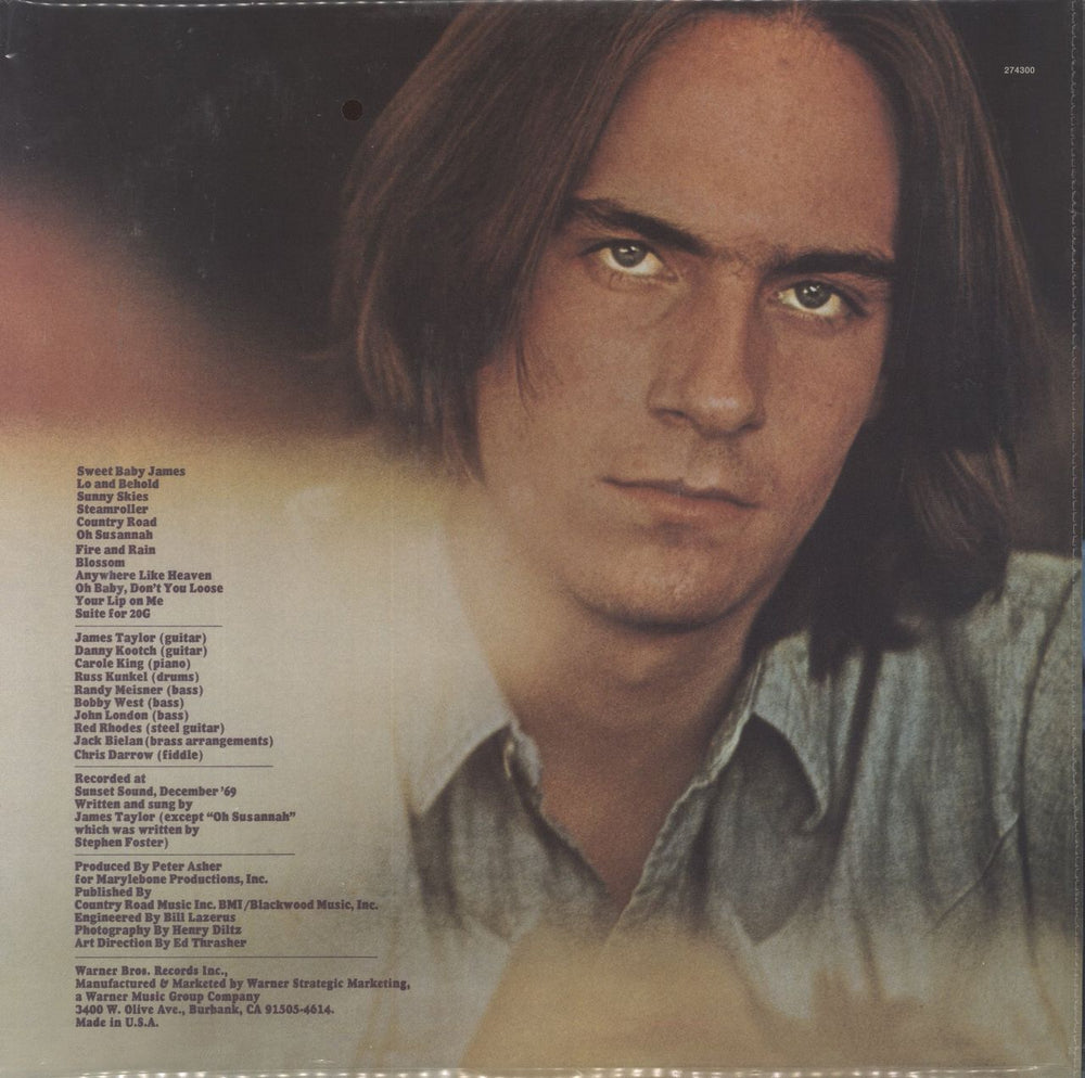 James Taylor Sweet Baby James US vinyl LP album (LP record) 081227997014