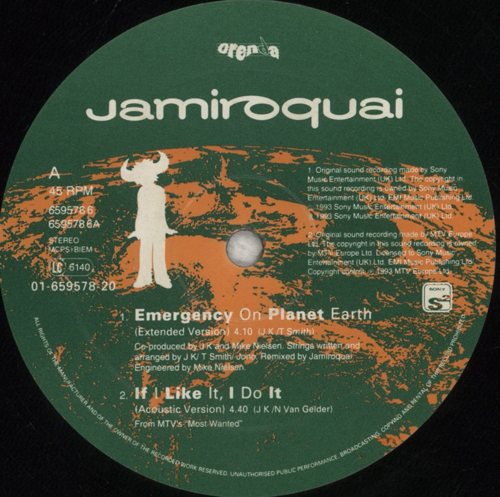 Jamiroquai Emergency On Planet Earth (Extended Version) UK 12" vinyl single (12 inch record / Maxi-single) JMQ12EM82574