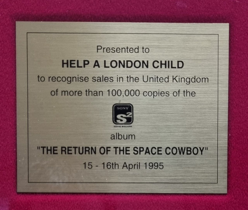 Jamiroquai The Return Of The Space Cowboy French award disc