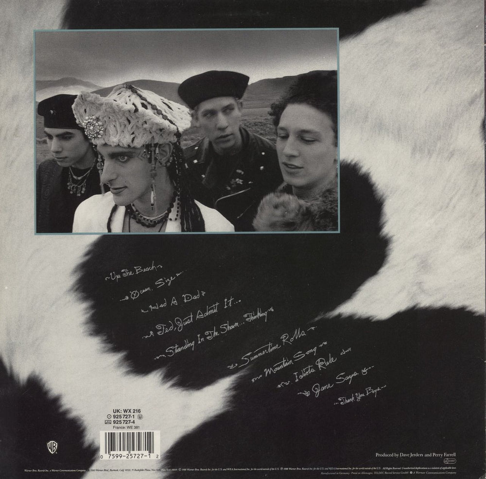 Janes Addiction Nothing's Shocking - VG UK vinyl LP album (LP record) 075992572712