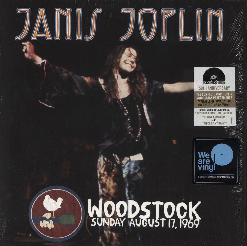 Janis Joplin Woodstock Sunday August 17, 1969 UK 2-LP vinyl record set (Double LP Album) 19075930121